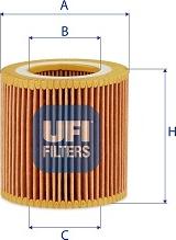 UFI 25.232.00 - Yağ filtri furqanavto.az