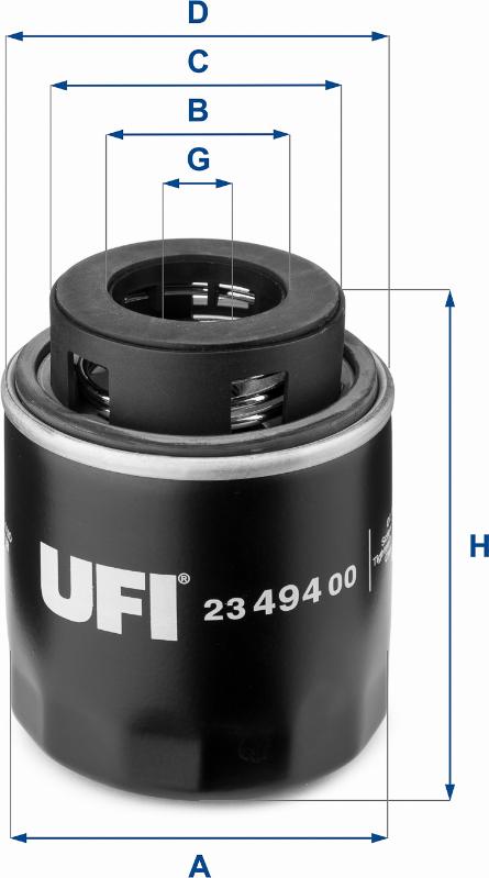 UFI 23.494.00 - Yağ filtri furqanavto.az