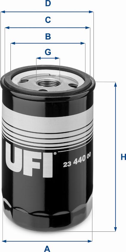 UFI 23.440.00 - Yağ filtri furqanavto.az