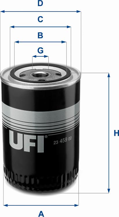 UFI 23.459.00 - Yağ filtri furqanavto.az