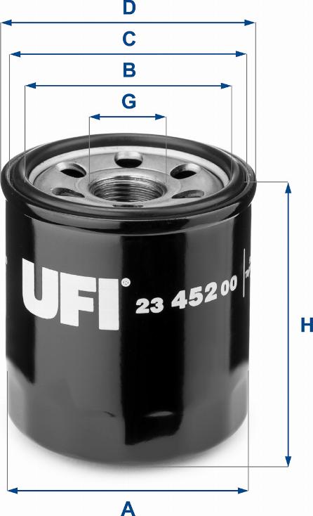 UFI 23.452.00 - Yağ filtri furqanavto.az