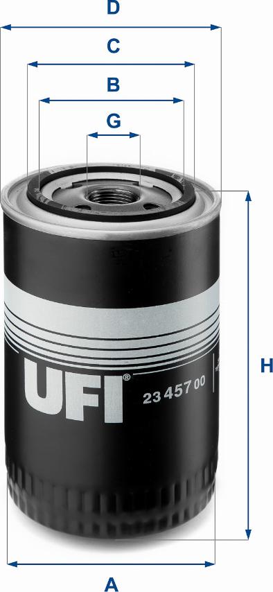 UFI 23.457.00 - Yağ filtri furqanavto.az