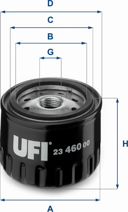 UFI 23.460.00 - Yağ filtri furqanavto.az