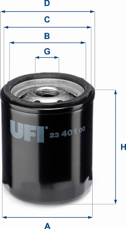 UFI 23.401.00 - Yağ filtri furqanavto.az