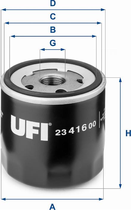 UFI 23.416.00 - Yağ filtri furqanavto.az