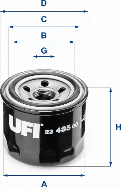 UFI 23.485.00 - Yağ filtri furqanavto.az