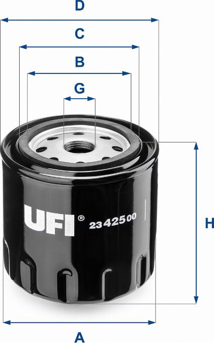 UFI 23.425.00 - Yağ filtri furqanavto.az