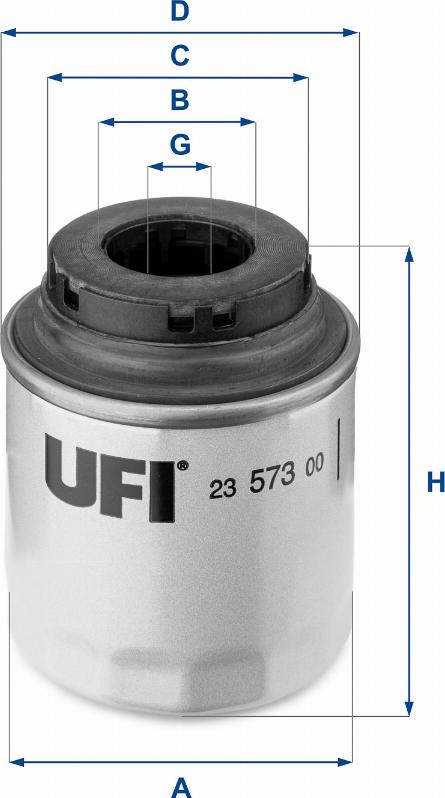UFI 23.573.00 - Yağ filtri furqanavto.az
