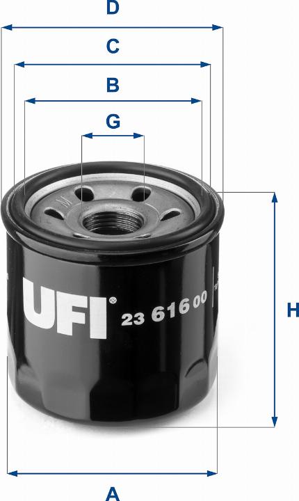 UFI 23.616.00 - Yağ filtri furqanavto.az