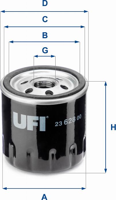 UFI 23.628.00 - Yağ filtri furqanavto.az