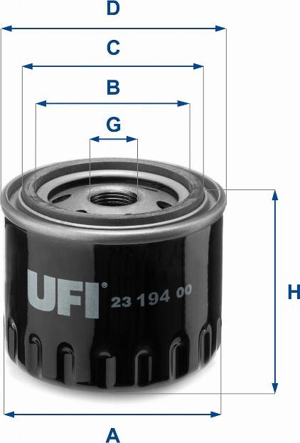 UFI 23.194.00 - Yağ filtri furqanavto.az