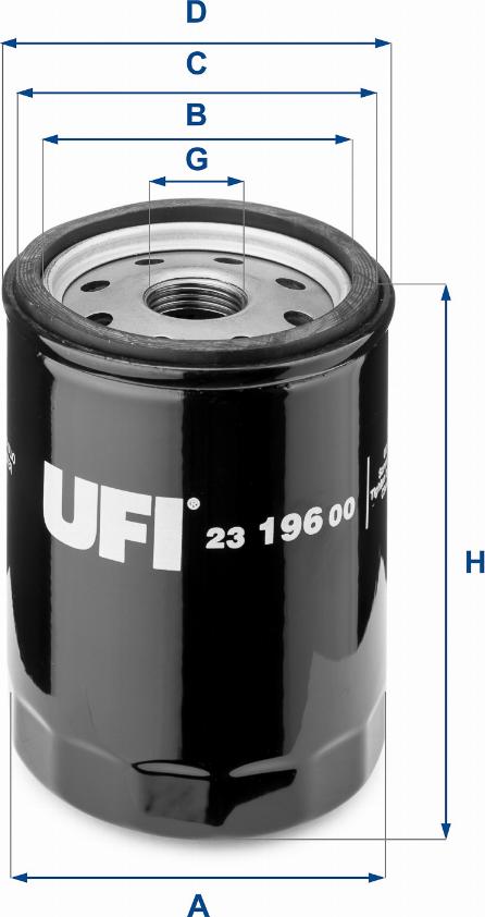UFI 23.196.00 - Yağ filtri furqanavto.az
