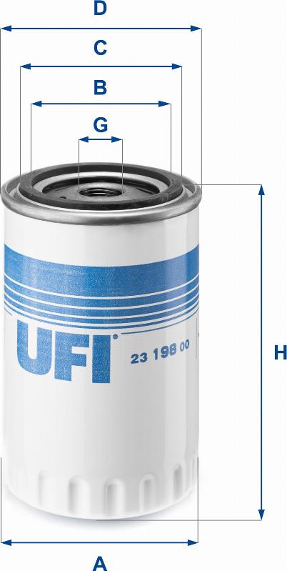 UFI 23.198.00 - Yağ filtri furqanavto.az