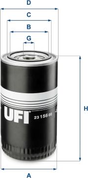 UFI 23.156.00 - Yağ filtri furqanavto.az
