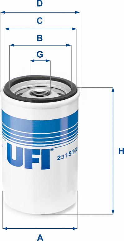UFI 23.151.00 - Yağ filtri furqanavto.az