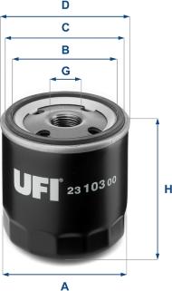 UFI 23.103.00 - Yağ filtri furqanavto.az