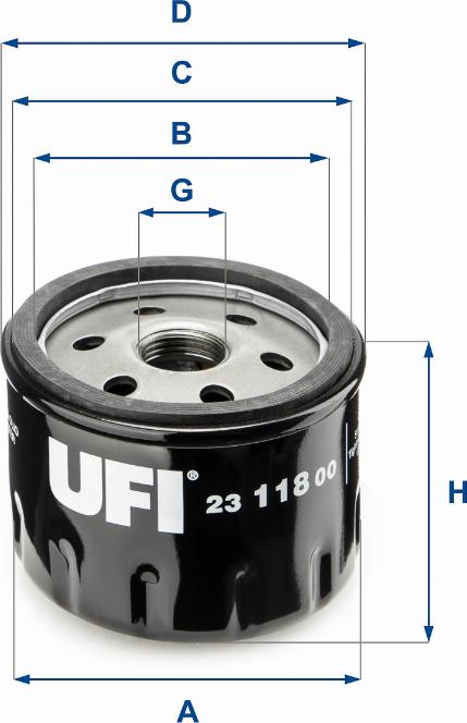 UFI 23.118.00 - Yağ filtri furqanavto.az