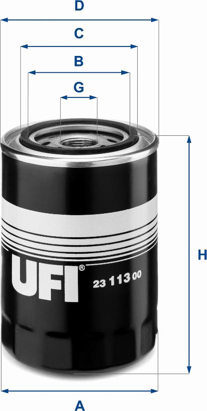 UFI 23.113.00 - Yağ filtri furqanavto.az