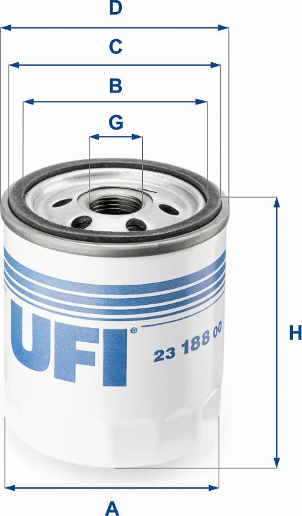 UFI 23.188.00 - Yağ filtri furqanavto.az