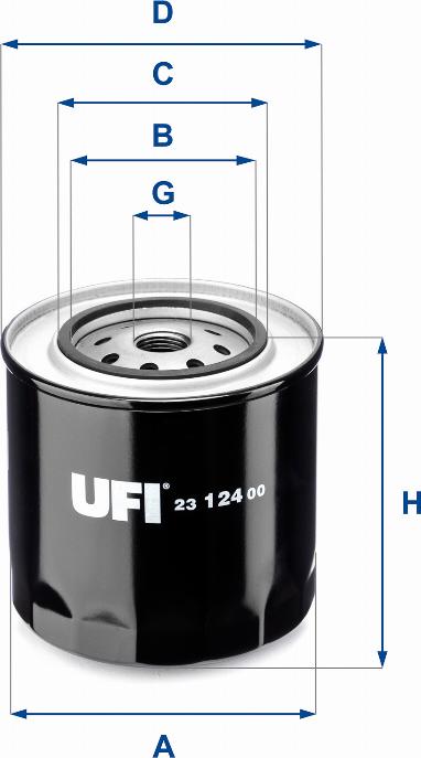 UFI 23.124.00 - Yağ filtri furqanavto.az