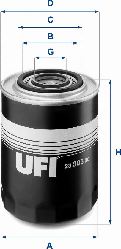 UFI 23.303.00 - Yağ filtri furqanavto.az