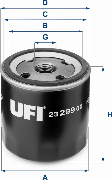 UFI 23.299.00 - Yağ filtri furqanavto.az
