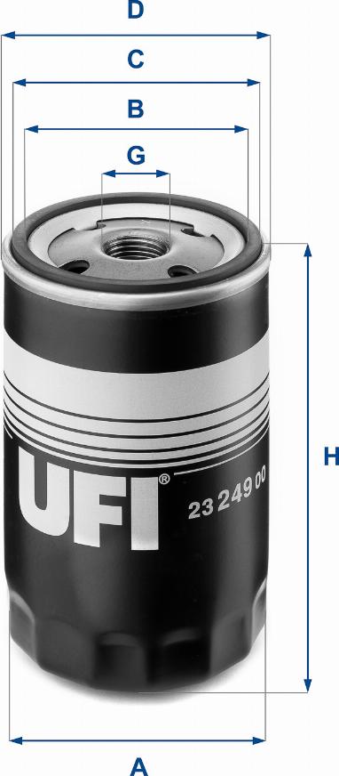 UFI 23.249.00 - Yağ filtri furqanavto.az