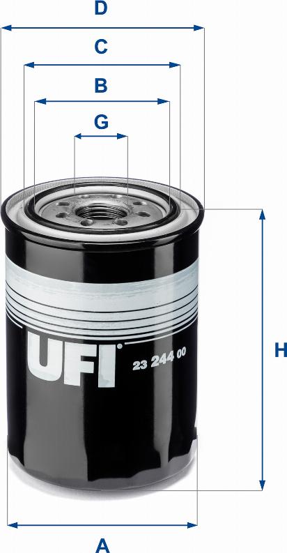 UFI 23.244.00 - Yağ filtri furqanavto.az