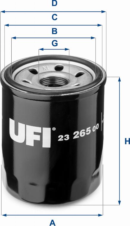 UFI 23.265.00 - Yağ filtri furqanavto.az