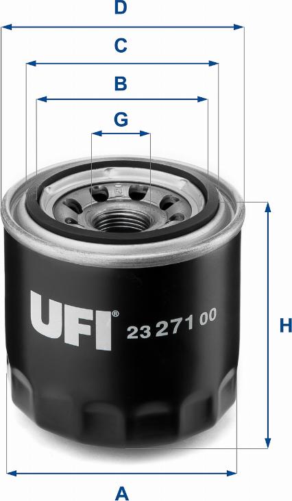 UFI 23.271.00 - Yağ filtri www.furqanavto.az