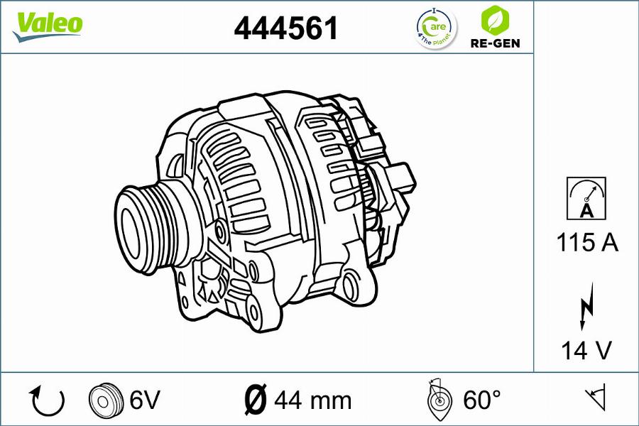 Valeo 444561 - Alternator furqanavto.az