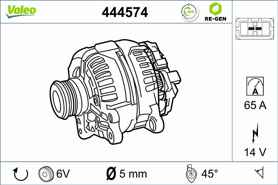 Valeo 444574 - Alternator furqanavto.az