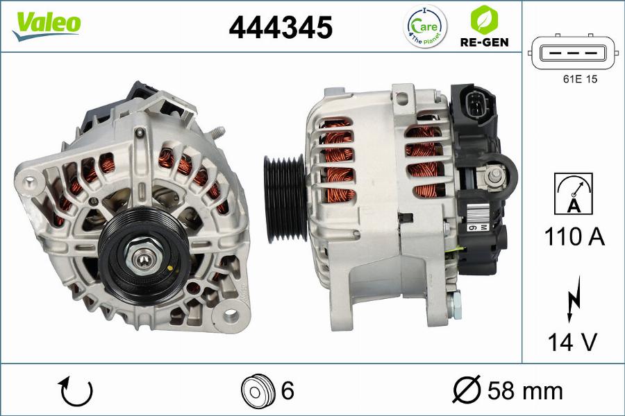 Valeo 444345 - Alternator furqanavto.az