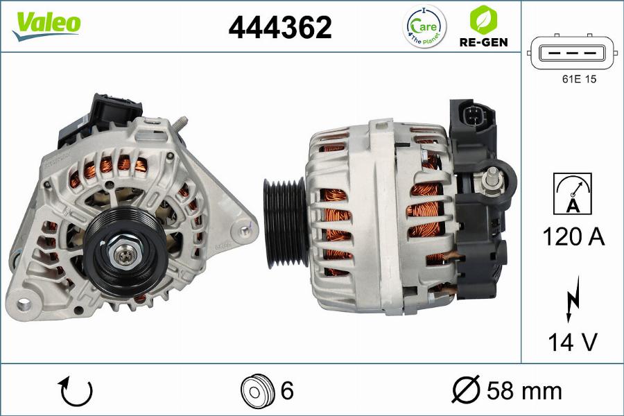 Valeo 444362 - Alternator furqanavto.az