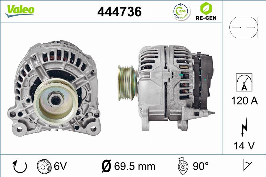 Valeo 444736 - Alternator furqanavto.az