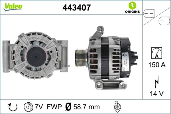 Valeo 443407 - Alternator furqanavto.az