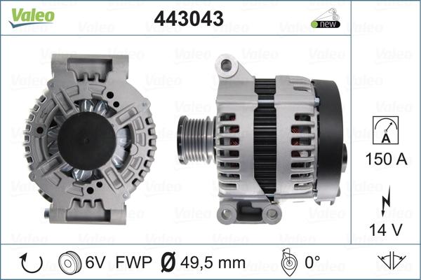 Valeo 443043 - Alternator furqanavto.az