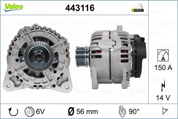 Valeo 443116 - Alternator furqanavto.az