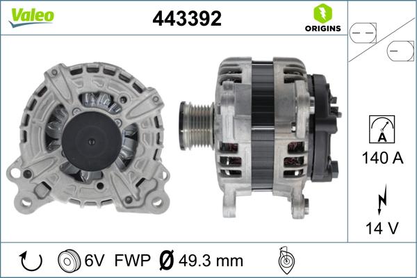 Valeo 443392 - Alternator furqanavto.az