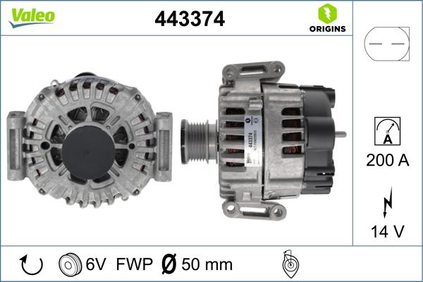 Valeo 443374 - Alternator furqanavto.az