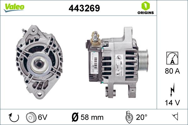 Valeo 443269 - Alternator furqanavto.az