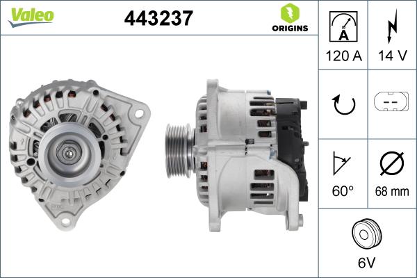 Valeo 443237 - Alternator furqanavto.az