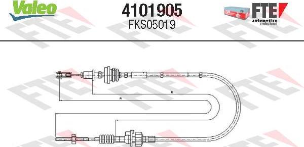 Valeo 4101905 - Debriyaj kabeli furqanavto.az