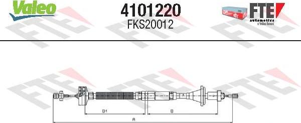 Valeo 4101220 - Debriyaj kabeli furqanavto.az