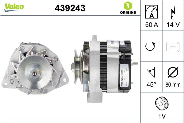 Valeo 439243 - Alternator furqanavto.az