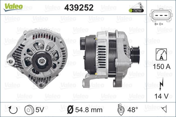 Valeo 439252 - Alternator furqanavto.az