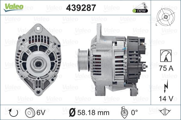 Valeo 439287 - Alternator furqanavto.az