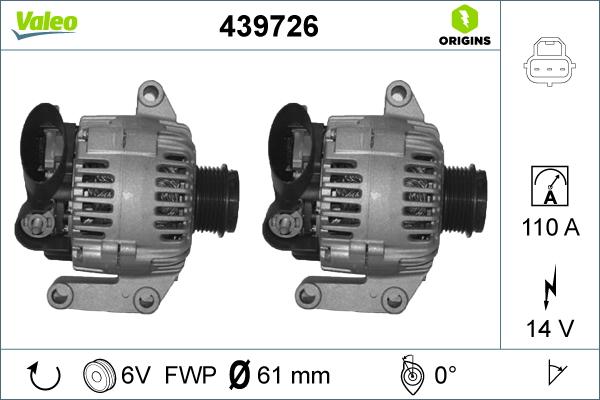 Valeo 439726 - Alternator furqanavto.az