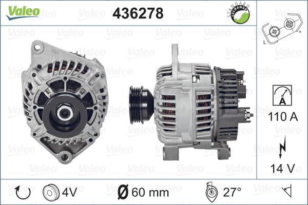 Valeo 436278 - Alternator furqanavto.az