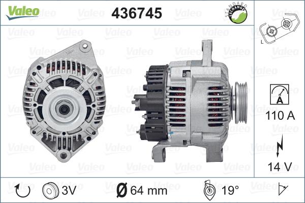 Valeo 436745 - Alternator furqanavto.az